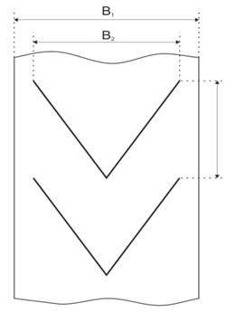 Схема шевронной ленты
